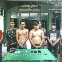 Gempur" Peredaran Narkoba Dua Pria Diduga Pengedar Narkoba di Ringkus Koramil 0321-05/ RM