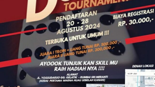 Turnament Domino Pemuda Rw.012 Srimeranti, Rumbai, Terbuka Untuk Umum!!