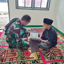 Satgas Pamputer Kodam Xlll/Merdeka Melaksanakan Giat Menjadi Guru Ngaji Di Pulau Perbatasan NKRI Miangas