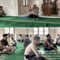 Sambangi Jama'ah Masjid Rahmat, Kapolsek Minas Sosialisasikan Pencegahan Kekerasan Terhadap Perempuan dan Anak
