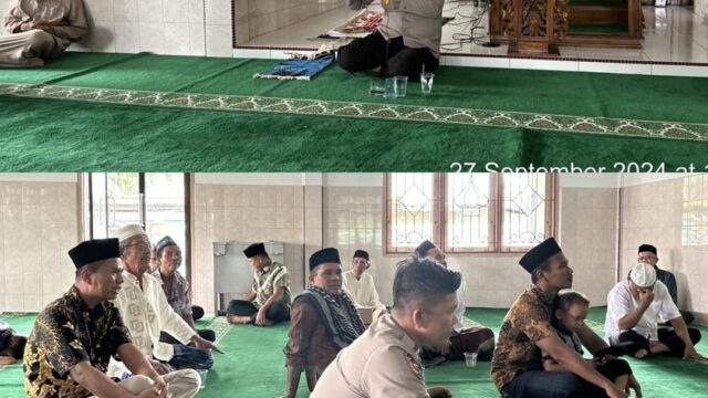 Sambangi Jama'ah Masjid Rahmat, Kapolsek Minas Sosialisasikan Pencegahan Kekerasan Terhadap Perempuan dan Anak