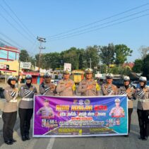 Sat Lantas Polres Kuansing Gelar Sosialisasi dan Pembagian Brosur Lomba Konten Video Himbauan Lalu Lintas ‘Riau Adalah Kita’