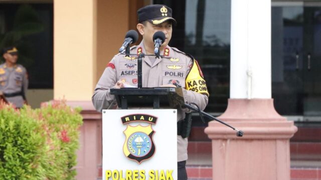Pimpin Apel Pagi, Kapolres Siak AKBP Asep Sujarwadi Kembali Mengingatkan Personil Tetap Jaga Integritas dan Netralitas