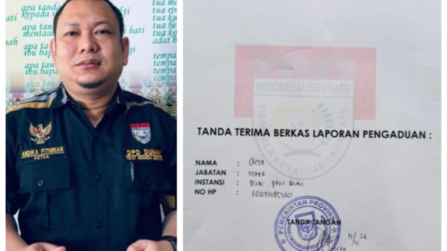Pekat IB Teruskan Laporan Dugaan Pecemaran PT ESM Ke DLHK Provinsi Riau