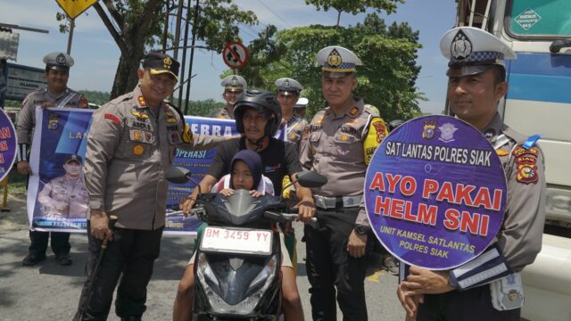 Kapolres Siak *AKBP ASEP SUJARWADI, SIK, MSi* pimpin langsung kegiatan Ops Zebra Lancang Kuning Polres Siak