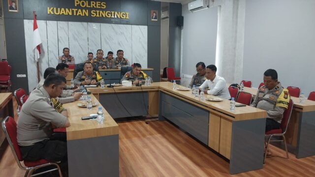 Polres Kuansing Ikuti Zoom Meeting Mendukung Program Ketahanan Pangan Nasional