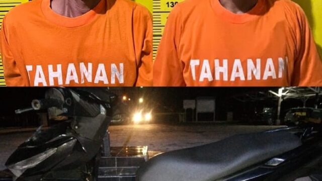 Kurang Dari 1 x 24 jam, BB Motor dan Dua Pelaku Curanmor Diamankan Polsek Minas di Pekanbaru 