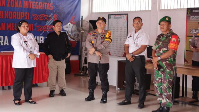 Kapolres Siak Bersama Forkopimda, KPU dan Bawaslu Lakukan Pengecekan Kesiapan TPS Khusus di Rutan Kelas II B Siak.