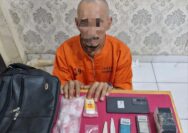 Tim Opsnal Satres Narkoba Polres Siak Bekuk Seorang Pria Paruh Baya Diduga Pengedar Narkotika