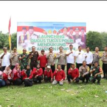 Kapolres Kuansing Launching Gugus Tugas Polri Mendukung Ketahanan Pangan di Desa Seberang Taluk Hilir