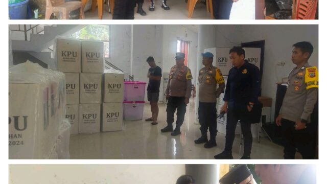Kapolres Talaud Lewat, Kabag OPS Yakobus Melale Kawal Pergeseran Kotak Suara Ke Gudang Logistik KPU Talaud 