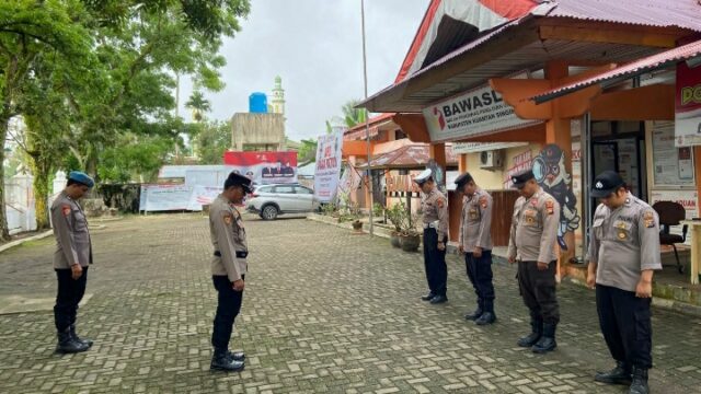 Polres Kuansing Intensifkan Pengamanan Kantor Bawaslu Kuansing Dalam Rangka Operasi Mantap Praja Lancang Kuning 2024