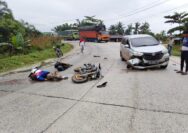 Tabrakan Terjadi Di Minas, Antara Mobil Dan Sepeda Motor