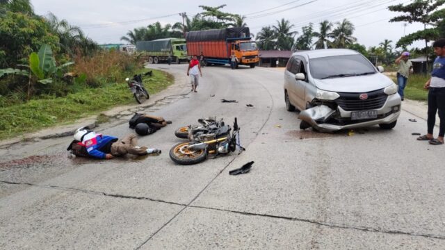 Tabrakan Terjadi Di Minas, Antara Mobil Dan Sepeda Motor