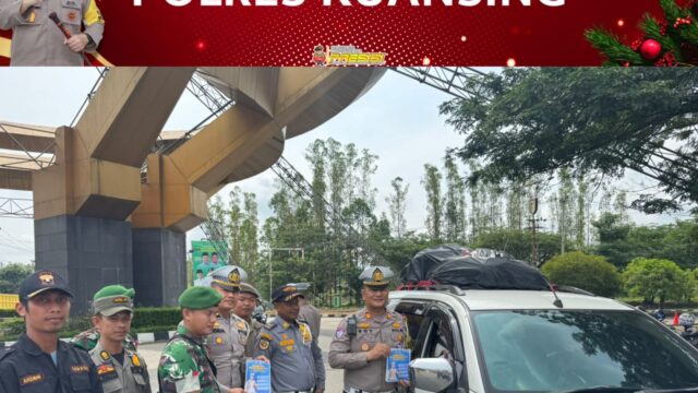 Sat Lantas Polres Kuansing Sosialisasikan Ops Lilin Lancang Kuning 2024 Melalui Penyebaran Brosur