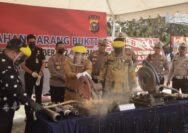 Rilis Akhir Tahun 2024, Polres Siak Musnahkan Barang Bukti Narkotika, Miras, dan Knalpot Brong
