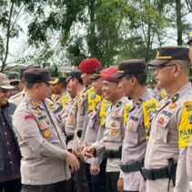 Kapolres Pimpin Apel Pelepasan BKO Personil Polda Riau PAM Pilkada 2024, Kabupaten Siak.