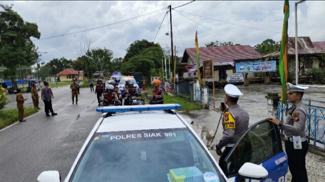 Dukung Kelancaran Pelaksanaan Event TDS 2024 Satlantas Polres Siak Siapkan Skema Rekayasa Lalulintas.