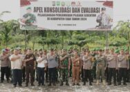 Polres Siak dan Kodim 0322 Siak Gelar Apel Konsolidasi dan Evaluasi Pelaksanaan Pengamanan Pilkada Serentak 2024 di Kabupaten Siak