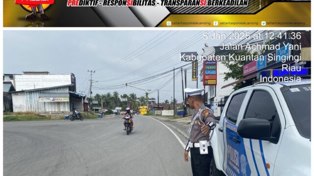 Sat Lantas Polres Kuansing Patroli Siang Antisipasi Daerah Rawan Laka Lantas, Balap Liar, dan C3