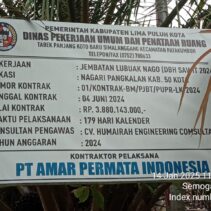 Berpotensi Mangkrak, Hampir Sebulan Jembatan Lubuak Nago Tidak Ada Aktivitas