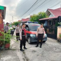 Polsek Tualang Intensifkan Patroli Dipemukiman Penduduk Guna Ciptakan Kamtibmas Yang Kondusif.