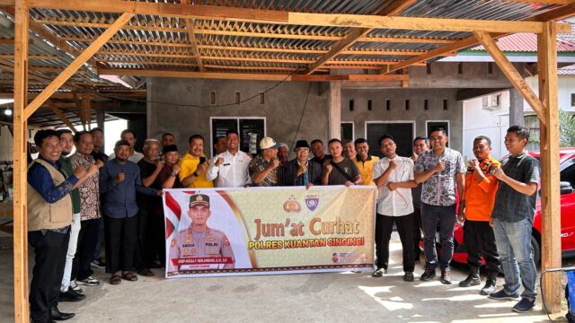 Melalui Jum’at Curhat, Polres Kuansing Sampaikan Kamtibmas dan Dengarkan Keluhan Masyarakat