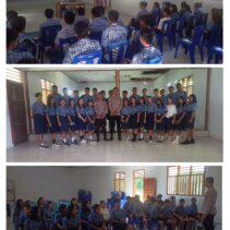 Penerimaan Siswa Baru Di Sosialisasikan Polsek Lirung, Siswa SMA Kemala Taruna BHAYANGKARA T. A 2025/2026 Di SMP N 2 Lirung/Moronge