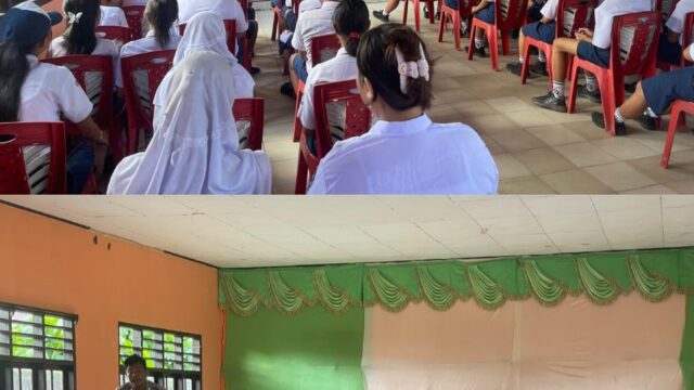 Polsek Beo Sosialisasikan Penerimaan Peserta Didik Baru SMA Kemala Taruna Bhayangkara Tahun Ajaran 2025/2026 Di SMP N 1 Beo