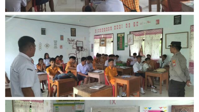 Polsek Essang, IPDA Pance Wee Sosialisasikan Penerimaan Siswa Baru SMA Kemala Taruna Bhayangkara T. A 2025/2026 Di SMP Advent Ambia Essang Selatan 