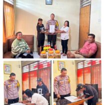 Antisipasi Pertikaian Antar Warga Kapolsek Kabaruan IPDA Andika Amisi Laksanakan Restorative Justice Penyelesaian Kasus Pencemaran Nama Baik