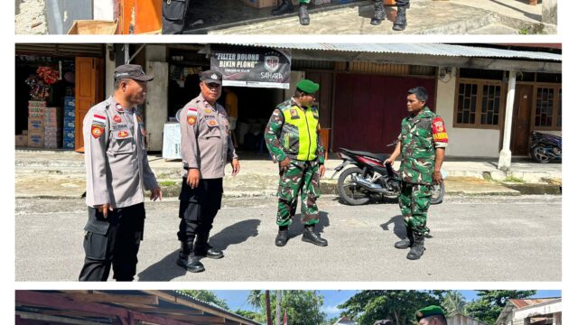 Kapolsek Kabaruan IPDA Andika Amisi Bersama Personel Dan TNI Gelar Patroli Cega Ganguan Kamtibmas Diwilayah Hukumnya