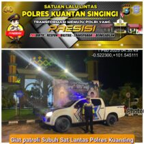 Patroli Dini Hari dan Subuh Sat Lantas Polres Kuansing, Antisipasi Laka Lantas, Balap Liar, dan C3