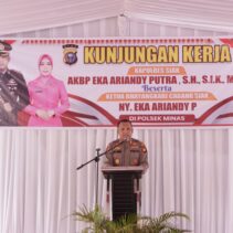 Kapolres Siak Kunjungi Polsek Minas, Tekankan Peningkatan Pelayanan dan Ketahanan Pangan