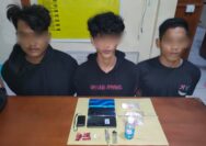 Polsek Sabak Auh Ungkap Kasus Narkotika Jenis Shabu, Amankan Tiga Tersangka