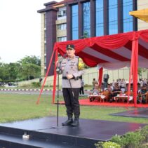 Polda Riau Mengadakan Apel Gelar Pasukan Operasi Keselamatan Lancang Kuning 2025 Di Mapolda Riau