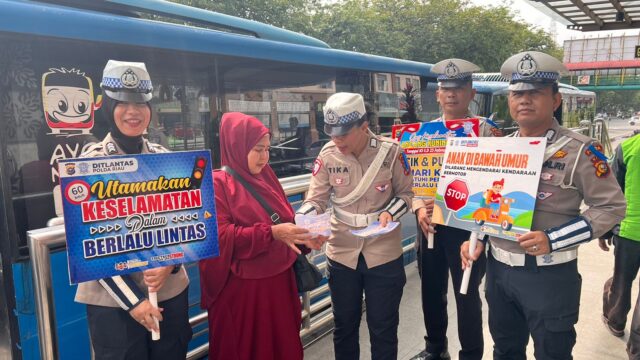 Hari Ke dua Operasi Keselamatan Lancang Kuning 2025 Dirlantas Polda Riau Gencar Melaksanakan Kegiatan Edukasi