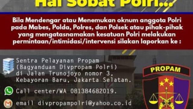 Ketum Agus Flores Akan Awasi Pelayanan Propam Polri Terkait Respon Cepat
