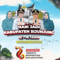 Hari Jadi Kabupaten Sijunjung Sumbar, Mendapatkan Ucapan Selamat Mengalir Dari Berbagai Kalangan