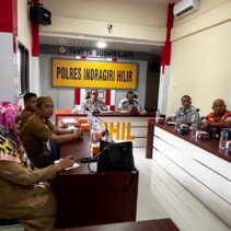 Polres Indragiri Hilir melaksanakan Rapat Koordinasi dengan Dinas