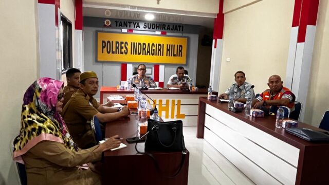 Polres Indragiri Hilir melaksanakan Rapat Koordinasi dengan Dinas