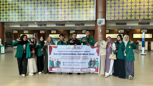 Keberangkatan Mahasiswa Universitas Muhammadiyah Riau PLP Internasional ke Cambodia,phnom penh pada 16 Februari 2025