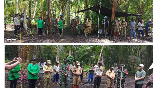 Sukseskan Program Ketahanan Pangan Koramil 1312-06/Nanusa Bersama Stekholder Tanam Padi Ladang