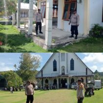 Beri Rasa Aman Bagi Warga, Polsek Kabaruan Patroli Minggu Di Sejumlah Tempat Ibadah Di Wilayah Pulau Terluar