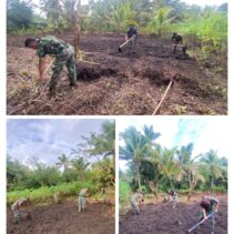 Koramil 1312/07 Miangas Memotivasi Para Petani Persiapkan Lahan Tani Guna Mengsukseskan Swasembada Pangan Di Kepulauan Talaud