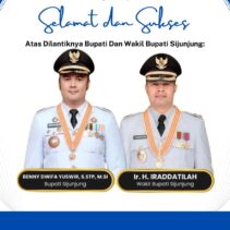 Ucapan Selamat Mengalir ke Bupati Dan Wakil Bupati Sijunjung Benny Dwifa Yuswir, S.STP, M.Si Dan H. Irradatillah, S.Pt.