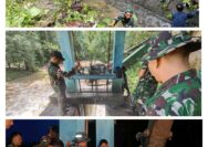 Anggota Kodim 1312/Tld Laksanakan Perbaikan Bendungan Sungai Di Desa Ambela Guna mengairi Sawah Demi Mendukung Program Swasembada Pangan Nasional