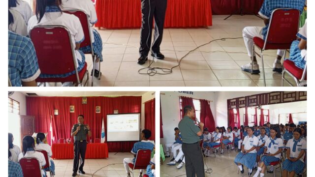 Dandim 1312/Tld, Letkol Inf Sigfried W Panaha,S.Sos. Sosialisasikan Berkarier Di Bidang Militer, Pada Siswa-Siswi SMA N l Melonguane