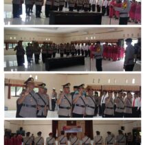 Kapolres Kepulauan Talaud Arie Sulistyo Nugroho, Sik. SH. Pimpin Langsung Acara Pelantikan Sekaligus Pengambilan Sumpah Jabatan Di Aula Mapolres