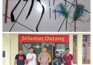 Kapolsek Kabaruan IPDA Andika Amisi Dan Tim Resmob Polsek Berhasil Amankan Belasan Remaja Bawa Panah Wayer 